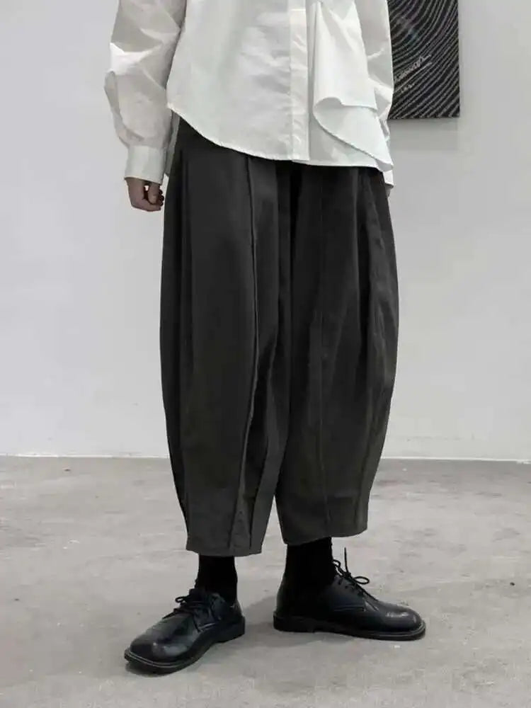 High Elastic Waist Black Brief Long Wide Leg Pants New Loose Fit Trousers Women Fashion Tide Spring Autumn 2025 1DF1078