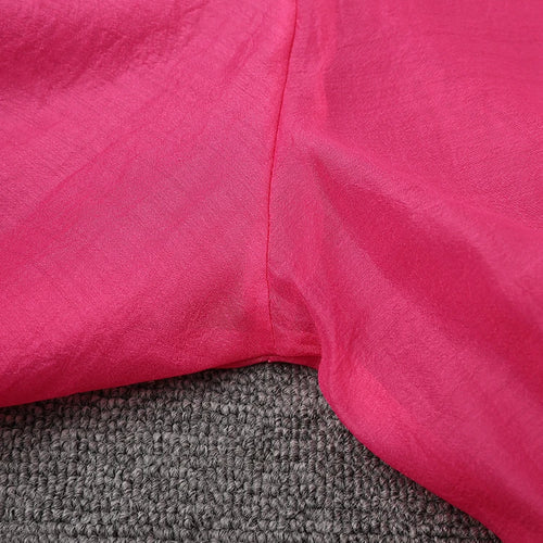 Load image into Gallery viewer, Women Rose Red Mesh Flower Big Size Mini Dress New Stand Collar Long Sleeve Fashion Tide Spring Autumn 2025 CPG3051
