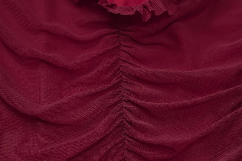 Hollow Out Backless Sexy Maxi Dress For Women Mesh Patchwork Spaghetti Strap Sleeveless Bodycon Sexy Long Dress