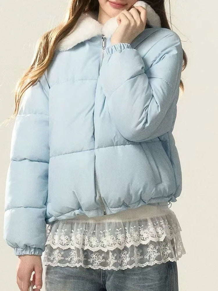 Y2k Aesthetic Women Cotton Casual T-shirt Streetwear Lace Patchwork Grunge Tshirts Harajuku Sweet White Basic Fairy Tee Femme