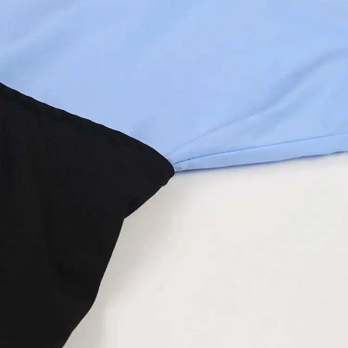 Load image into Gallery viewer, Women Blue Color-block Big Size Long Dress New Round Neck Long Sleeve Loose Fit Fashion Tide Spring Autumn 2025 1DH5325
