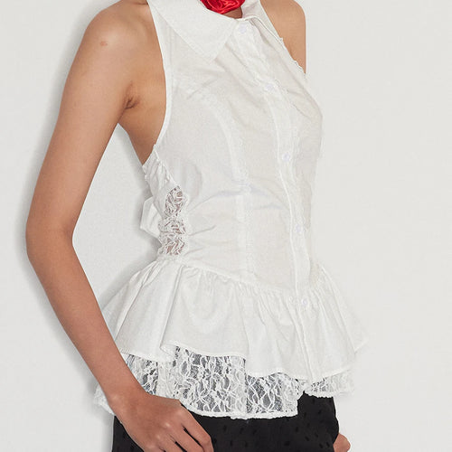 Load image into Gallery viewer, Solid Spliced Button Slimming Vests For Women Lapel Sleeveless Tunic Temperament Chic Vests Female Fashion Style
