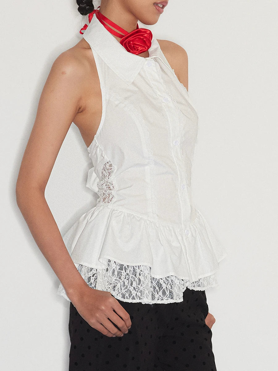 Solid Spliced Button Slimming Vests For Women Lapel Sleeveless Tunic Temperament Chic Vests Female Fashion Style