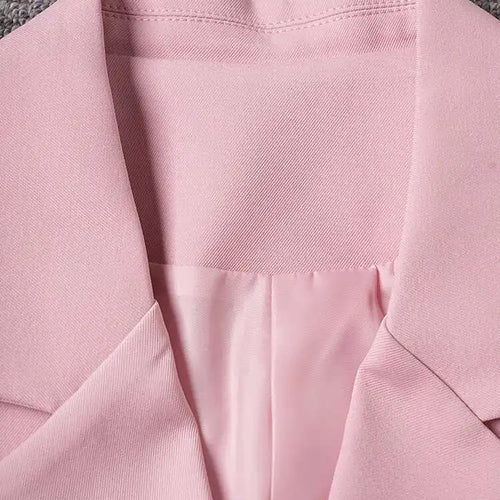 Load image into Gallery viewer, Women Pink Color Double Breasted Big Size Blazer New Lapel Long Sleeve Jacket Fashion Tide Spring Autumn 2025 CPG2778
