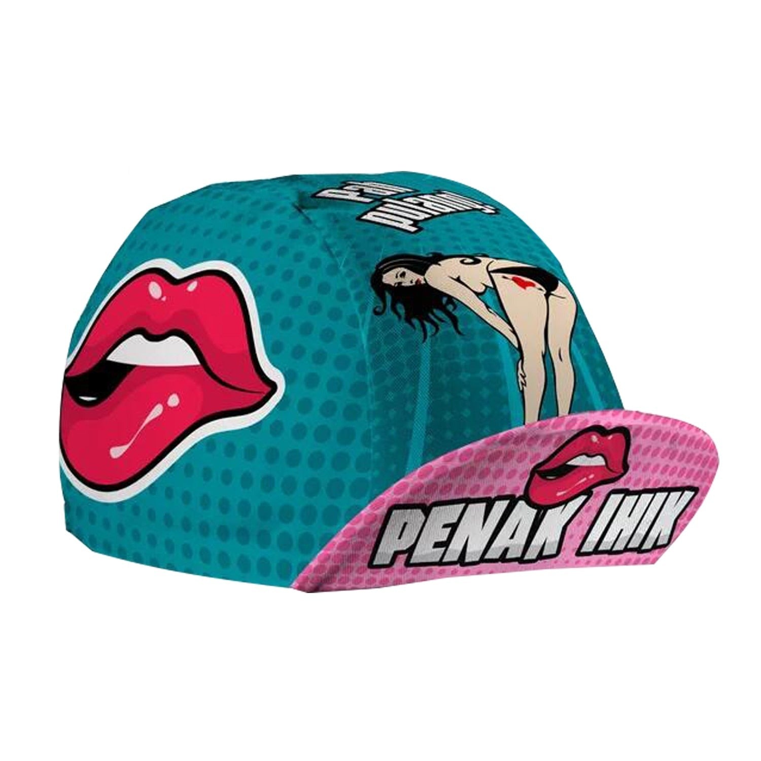 Red Lips Bikini Sexy Beauty Cartoon Polyester Cycling Caps  Outdoor Sports Bicycle Summer Hats Quick Dry Breathable Unisex