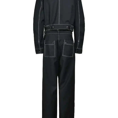 Load image into Gallery viewer, Black Jacket Big Size Wide Leg Pants Two Piece Suit New Lapel Long Sleeve Women Fashion Tide Spring Autumn 2025  CPG0425
