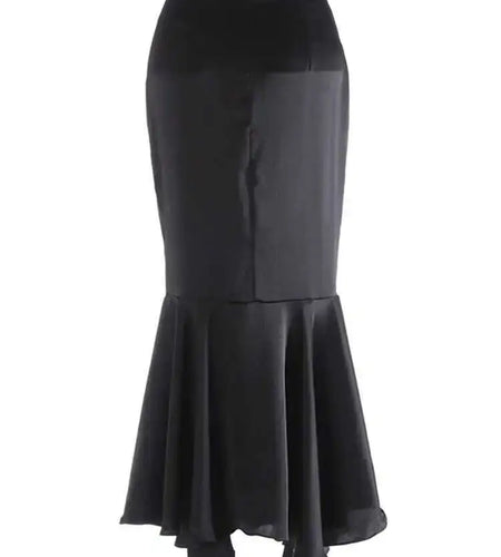 High Waist Apricot Irregular Elegant Midi Half-body Mermaid Skirt Women Fashion Tide New Spring Autumn 2025 1DJ0074