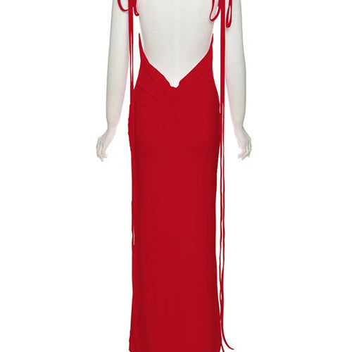 Load image into Gallery viewer, Elegant Sleeveless Summer 2024 New Women Fashion Strap Sexy Open Back Slim Wrap Hip Dress Slim Fit Party Evening Dress
