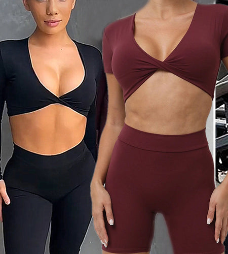 Pad Fitness Women Gym Yoga Top Short Crop Yoga Shirt Sport T-shirts Workout Clothes Exercise Clothing