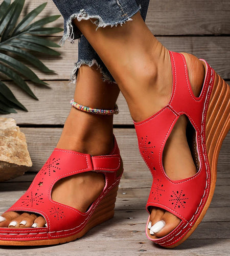 Women's Sandals Women Wedges Heels Sandals Summer Shoes Woman 2025 New Heeled Sandalias Mujer Luxury Summer Footwear Female