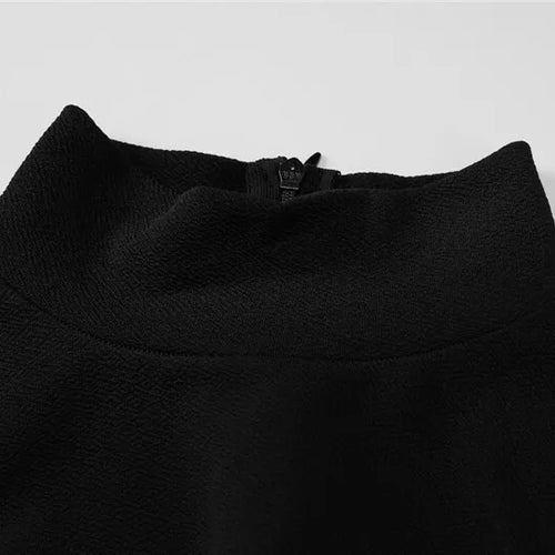 Load image into Gallery viewer, Turtleneck Long Sleeve Sexy Mini Dress For Women Autumn Fashion Ruched Draped Slim Fit Dress Ladies Elegant Dress
