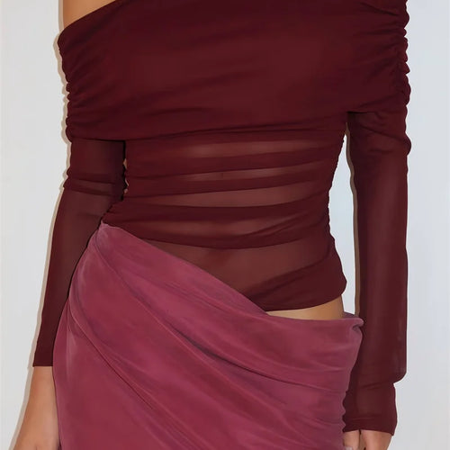 Load image into Gallery viewer, Hollow Out Off-shoulder Sexy Mini Dress Women Fashion Patchwork Strapless Long Sleeve Backless Ruched Club Dress
