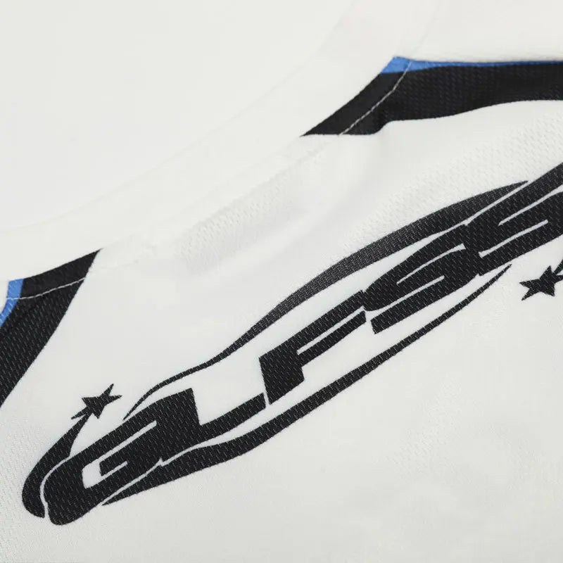 Vintage T-Shirt Y2K Grunge Dog Graphic Printed Sport Patchwork Long Sleeve Tshirt Streetwear Hip Hop Harajuku Casual Loose Shirt