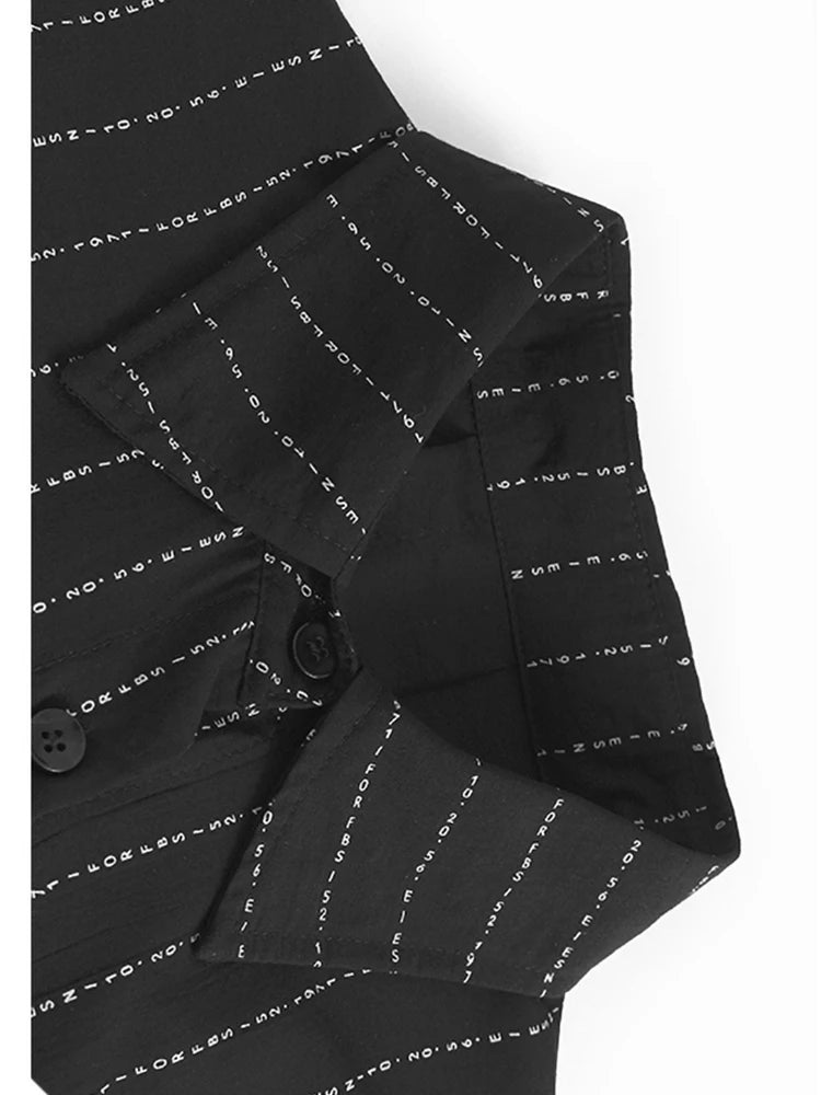 Tassels Striped Shirt Wide Leg Shorts Two Piece Suit New Lapel Long Sleeve Women Fashion Tide Spring Autumn 2025 1DJ1226