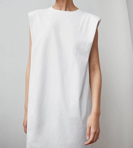 Loose Mini Dress For Women Round Neck Sleeveless Minimalist High Waist Dresses Female Korean Fashion Clothing 2022 Clothing