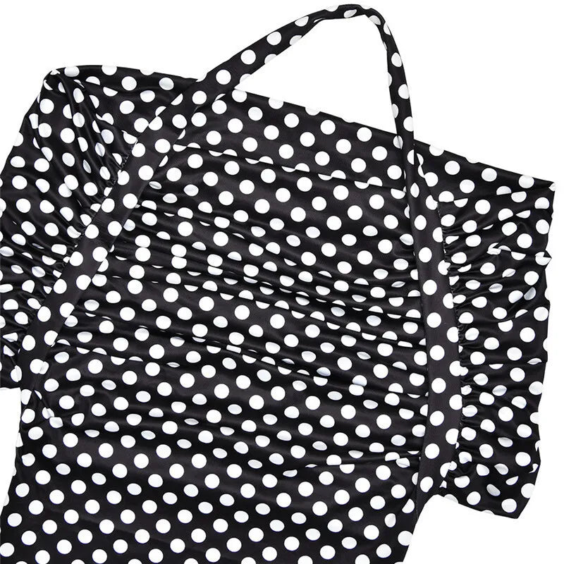 Off-shoulder Polka Dot Maxi Dress For Women Gown Fashion Halter Sleeveless Backless bodycon Split Long Dress Elegant