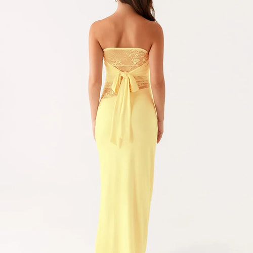 Load image into Gallery viewer, Off-shoulder Backless Sexy Maxi Dress Women Gown Fashion Patchwork See Through Lace Sleeveless Beach Long Dress 2025
