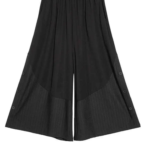 Load image into Gallery viewer, High Elastic Waist Black Striped Wide Leg Pants New Loose Fit Trousers Women Fashion Tide Spring Autumn 2025 1DF8718
