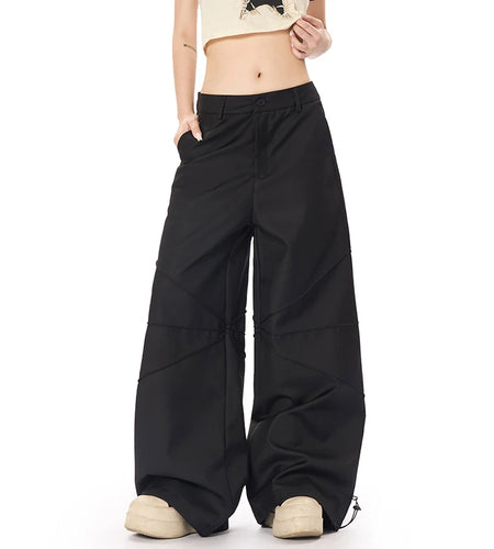 Men's Suit Pants New American Style Straight Leg Trendy High Street Patchwork Stylish Solid Color Male Clothing 9W1926