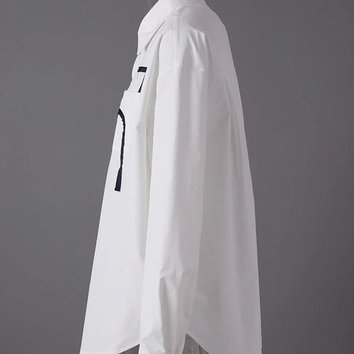 Load image into Gallery viewer, Women White Pattern Printed Big Size Elegant Blouse New Lapel Long Sleeve Shirt Fashion Tide Spring Autumn 2025 CPG3114
