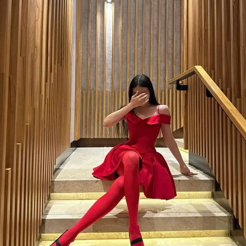 Load image into Gallery viewer, Summer Elegant and Pretty Women's Dresses Mini Off The Shoulder Party Dress Lovely A Line Birthday Dress for Women
