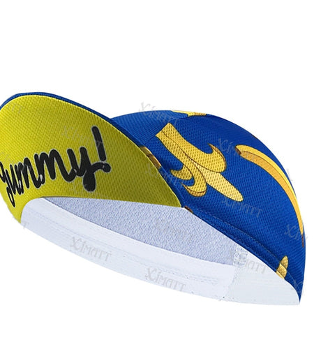 Classic Retro  Banana Print Polyester Bicycle Cycling Cap Summer Outdoor Sport Must Cool Bike Balaclava Blue Yellow