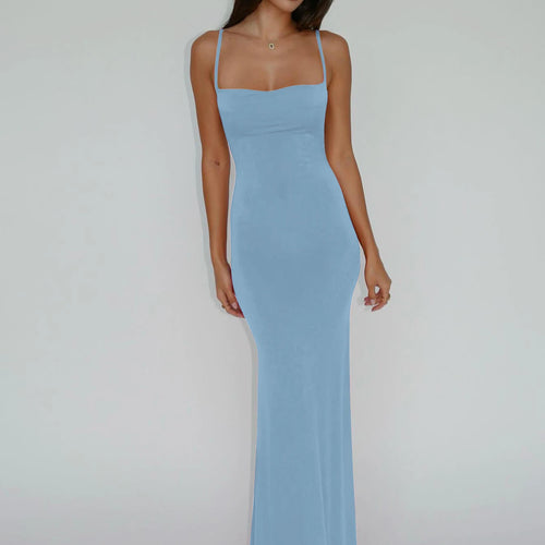 Load image into Gallery viewer, Pure Color Sleeveless Backless Elegant Sexy Bodycon Y2K Maxi Prom Dress 2025 Summer Women Clothes Birthday Party Casual
