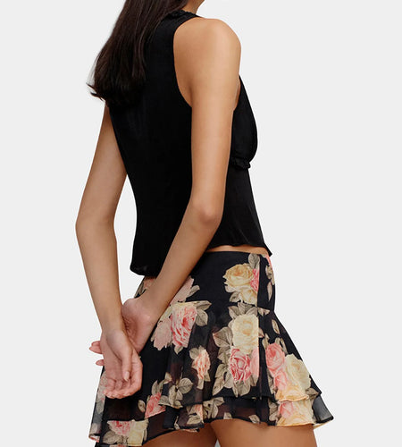 Sexy Tank Tops y2k Women Solid Color/Dot Print V Neck Frill Trim Sleeveless Button-up Vest Summer Clothes Streetwear