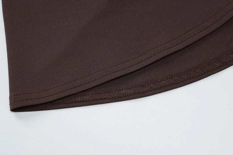 Irregular Draped Ruched Sexy Mini Dress For Women Elegant Turtleneck Sleeveless High Waist Pleated Club Party Dress