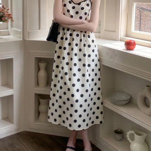 Load image into Gallery viewer, White Two-piece Dot Female Dresses French Style Summer V-neck Slim Casual Vacation Women&#39;s Dresses Birthday Party Club
