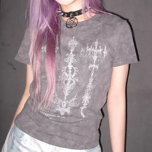 Load image into Gallery viewer, Cotton Woman Tshirts Crop Tops Fashion Print Summer Tees 2024 Ropa Mujer Tie-dye Short Sleeve O-neck T Shirt Casual Y2k T-shirt
