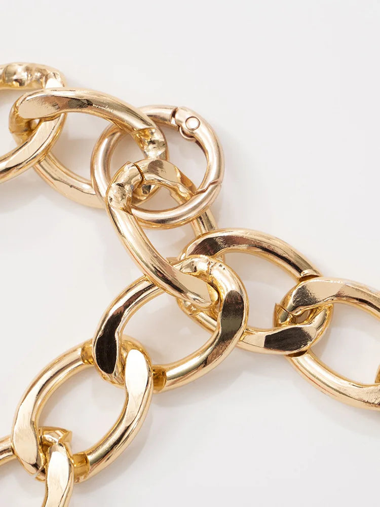 Metal Chain Halter Backless Sexy Maxi Dress Women Orange Off-shoulder Sleeveless Thigh High Split Club Long Dress