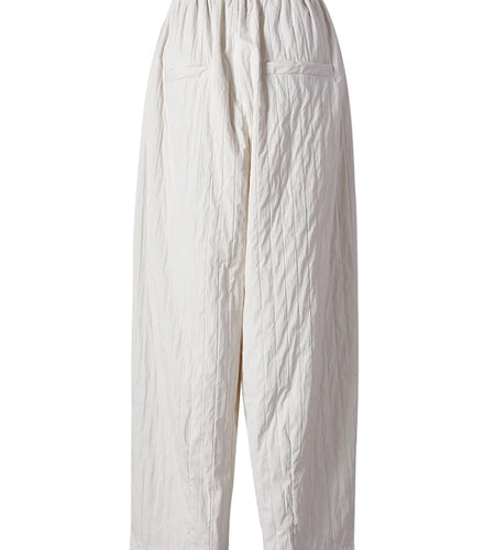 High Elastic Waist Beige Pleated Long Wide Leg Casual Pants New Trousers Women Fashion Tide Spring Autumn 2025 CPG2826