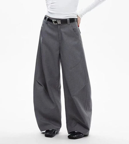 Male Suit Pants New American Style Curved Knife Trendy Men Trousers Solid Color Simple Handsome High Street Menwear 9W1695