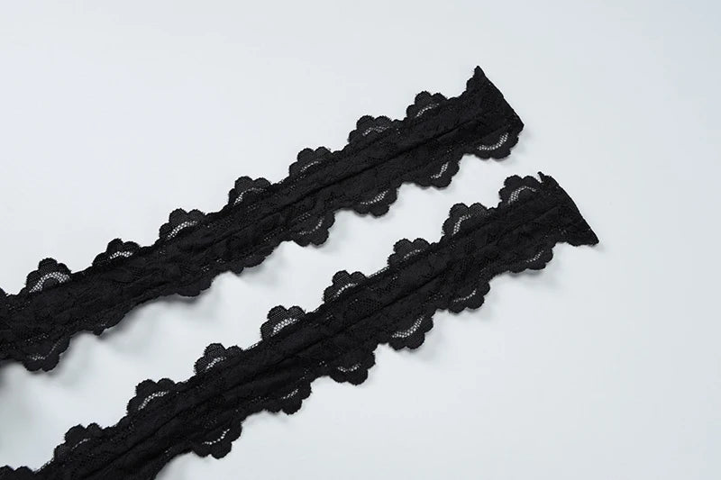 Lace Halter Sexy Mini Dress For Women Robe Off-shoulder Deep V Neck Sleeveless Backless Skinny Club Party Dress Robe