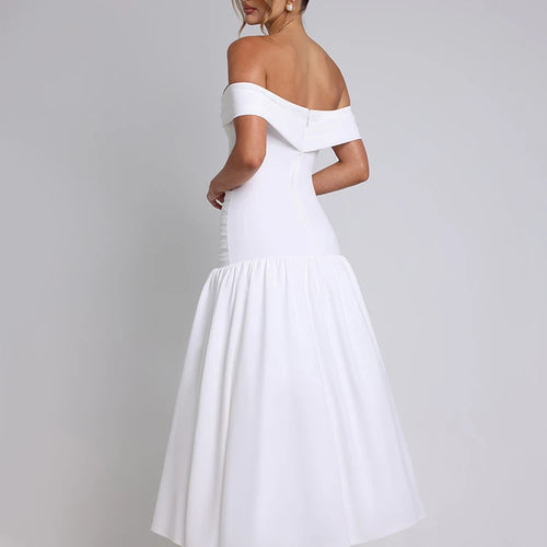 Load image into Gallery viewer, Elegant Sleeveless Tight Zipper Dress Women Sexy One Shoulder Backless Vestido Autumn/Winter Party Club Evening Dress
