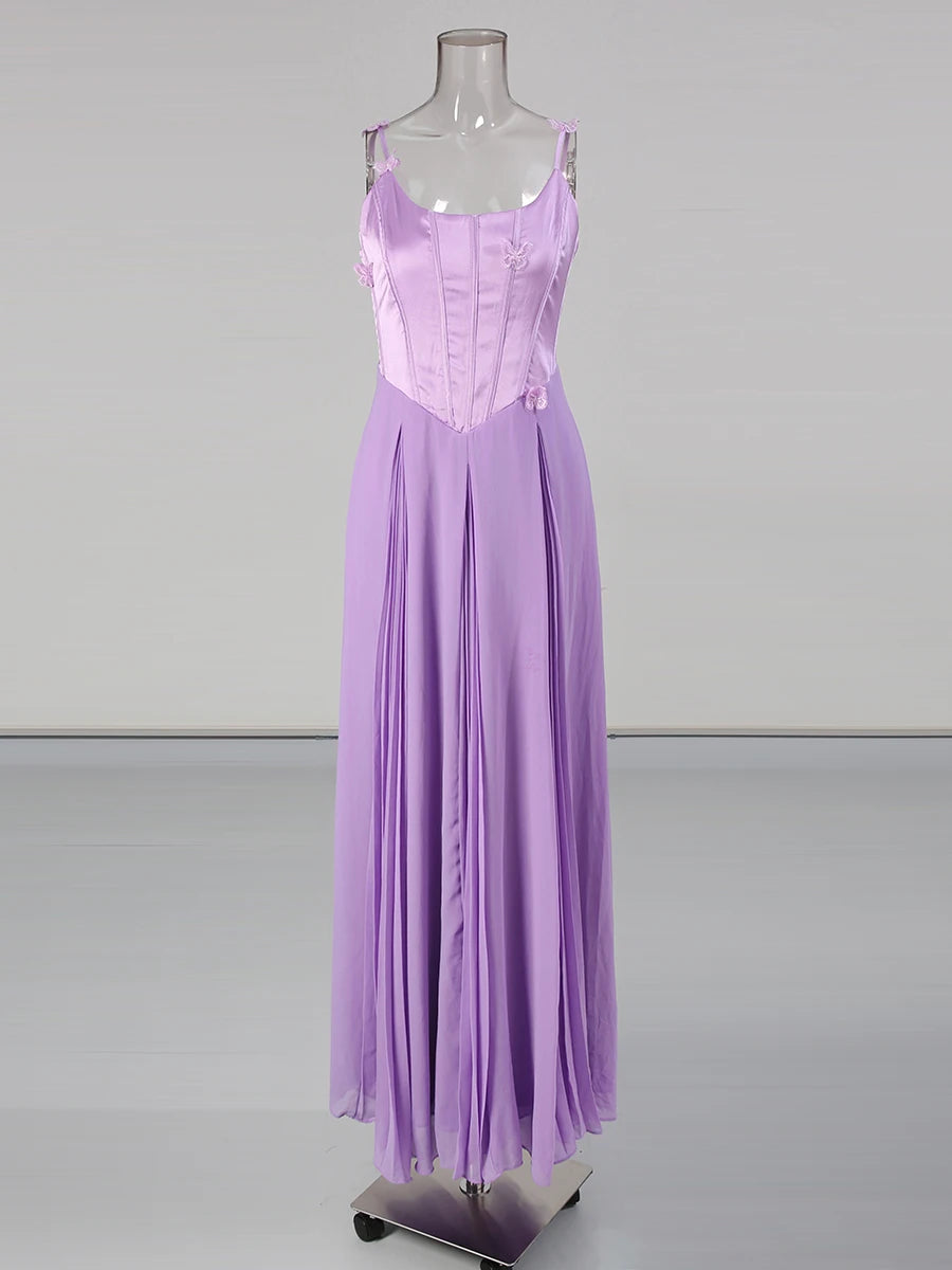 Solid Slimming Spliced Appliques Elegant Dresses for Women Square Nec Sleeveless Tunic Patchwork Folds Dress Female