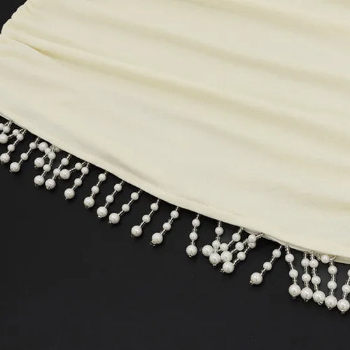 Load image into Gallery viewer, Backless Tassel Sexy Mini Dress Women Summer New Hollow Out Halter Sleeveless High Waist Ruched Skinny Club Dress
