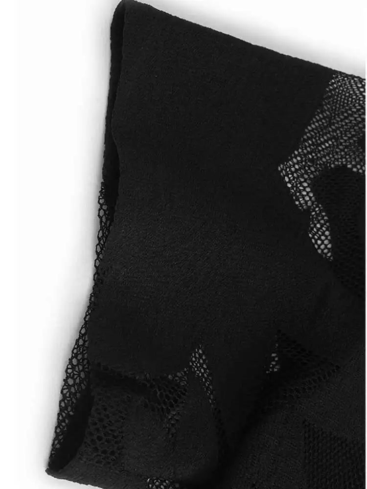 Women Embroidered Lace Zipper Irregular Big Size T-shirt New Round Neck Short Sleeve Fashion Spring Summer 2025 1DH6176