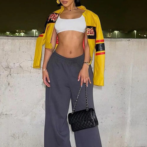 Load image into Gallery viewer, Letter Embroidery Varsity Jacket Women Patchwork Leather Faux Full Sleeve Wild Street Hipster Autumn Zip Uniform Coat
