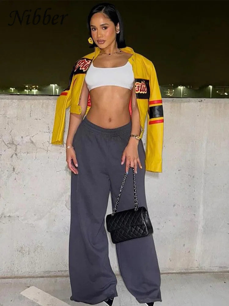 Letter Embroidery Varsity Jacket Women Patchwork Leather Faux Full Sleeve Wild Street Hipster Autumn Zip Uniform Coat