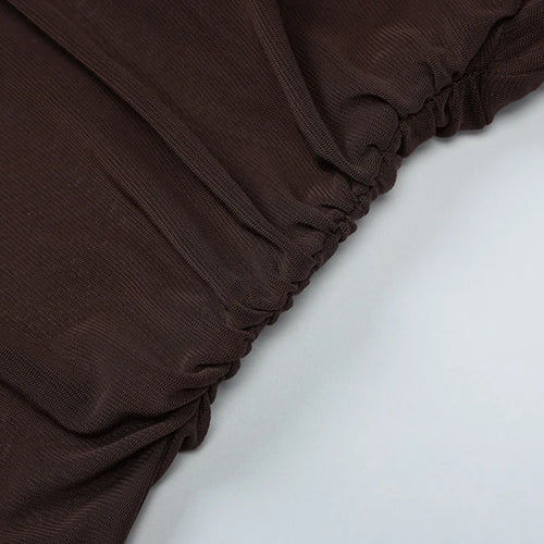 Load image into Gallery viewer, Mesh Patchwork Backless Sexy Maxi Dress For Women Gown Fashion Halter Sleeveless Strapless Bodycon Club Long Dress
