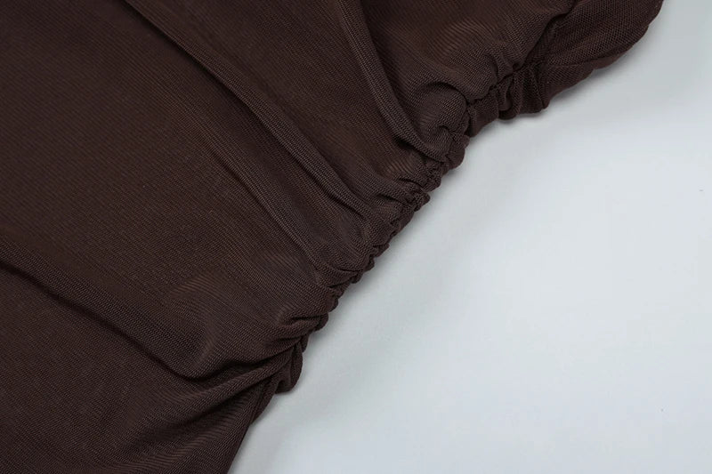 Mesh Patchwork Backless Sexy Maxi Dress For Women Gown Fashion Halter Sleeveless Strapless Bodycon Club Long Dress