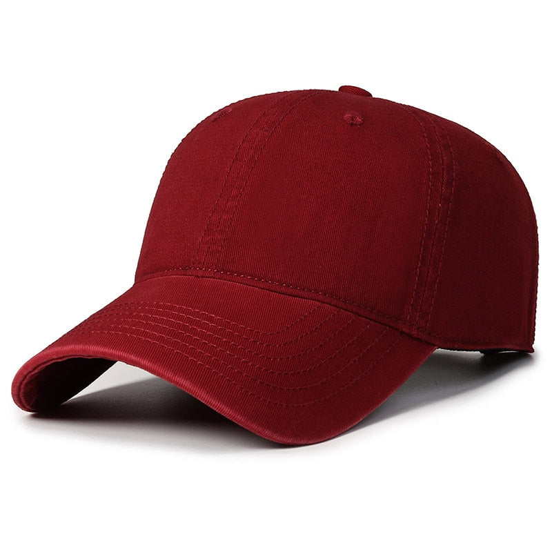 Solid All Cotton Baseball Cap Men Women Brand Bone Snapback Soft Material Dad Hat Fashion Trucker Caps Gorras Hip Hop