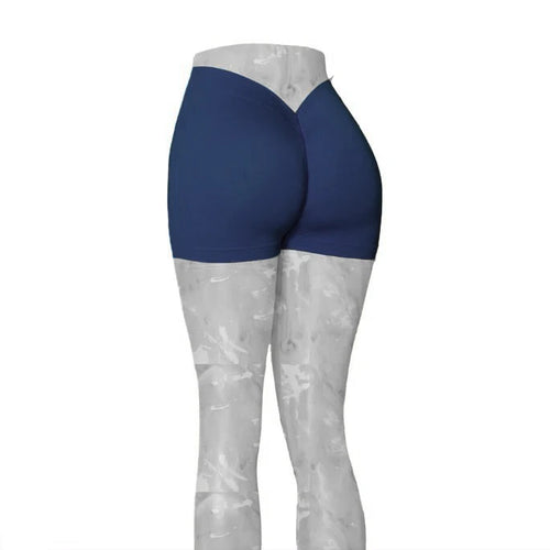 Load image into Gallery viewer, 24Colors Nylon Back V Butt Yoga Pants Women High Waist Fitness Workout Gym Running Scrunch Leggings Shorts Active Wear v1
