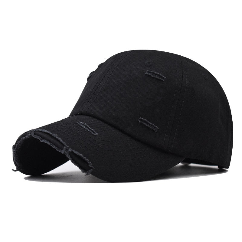 Cotton Summer Baseball Caps Holes Solid Trucker Hat Snapback Bone Fashion Casual Adjustable Dad Cap for Men Women