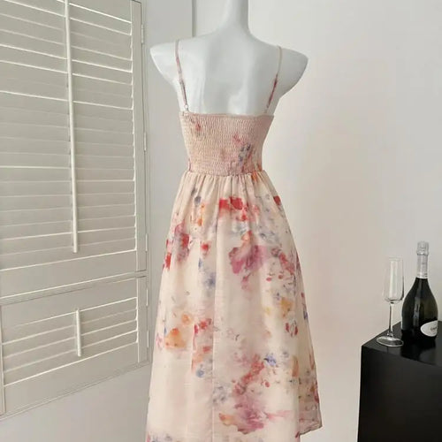 Load image into Gallery viewer, Spring Summer Women Yellow Long Sleeves Cardigan Tops And Retro Floral V-neck High Waist Slim Slip Long Dress 2025 Two-piece Set
