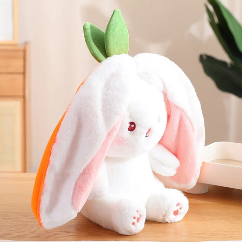 Load image into Gallery viewer, Funny  Strawberry Carrot Rabbit Plush Toy Stuffed Creative Bag into Fruit Transform Baby Cuddly Bunny Plushie Doll For Kids
