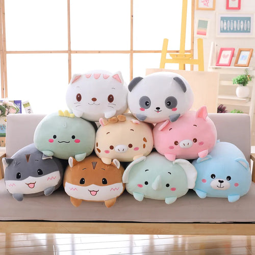 Load image into Gallery viewer, 9 Styles Animal Sweet Dinosaur Pig Cat Bear Plush Toy Soft Cartoon Panda Hamster Elephant Deer Stuffed Doll Baby Pillow Gift
