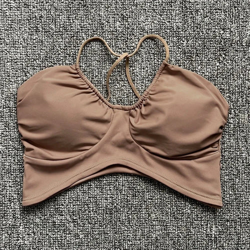 Load image into Gallery viewer, Pad Spandex Nylon Sport Bras Women Sports Bra Gym Gym Fitness Push Up Tank Top Women Cross Yoga Ballet Dance Underwear
